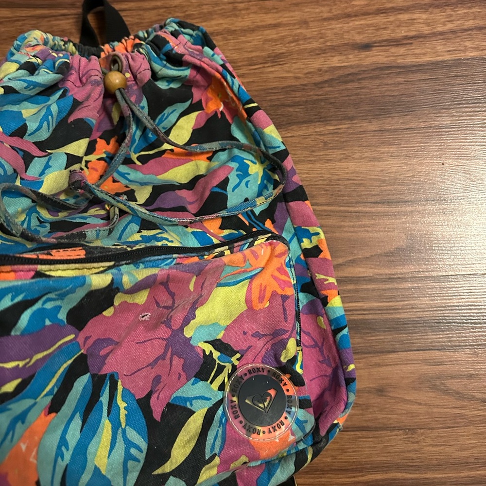 VTG Roxy Colorful Floral BackPack - Picture 8 of 13